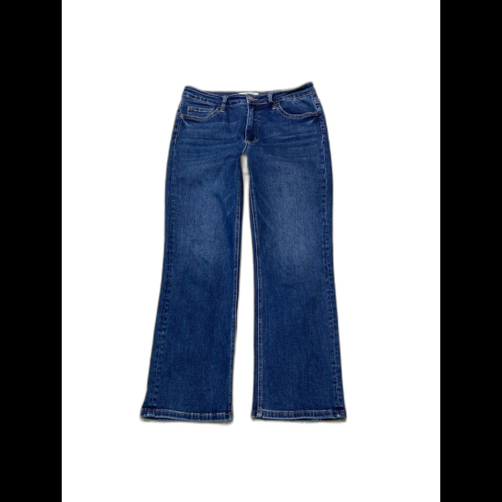 Lovervet High Rise Slight Flare Bootcut Crop Jeans Size 30/11 Stretch Denim